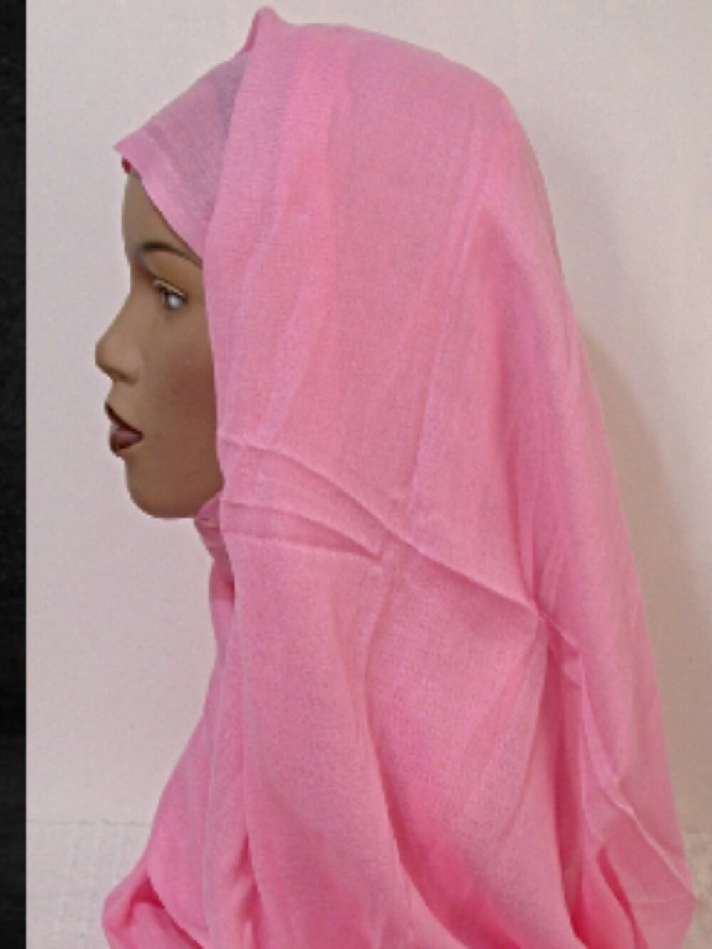 Turkish Pink color Pashmina Headscarf Muslim Hijab Shawl 25 x 67 - Picture 5 of 5